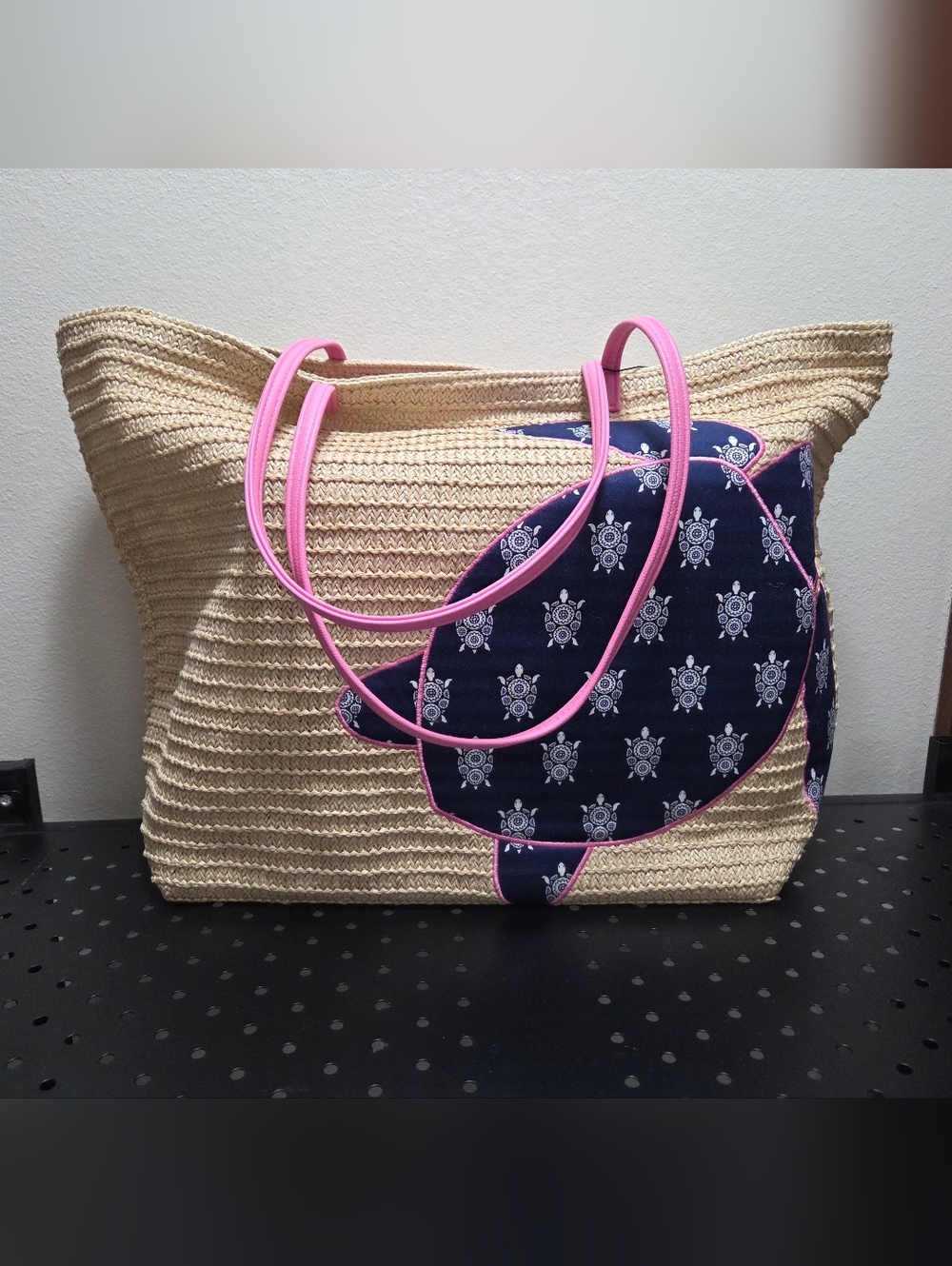 Vera Bradley Sea Turtle Straw Tote Bag